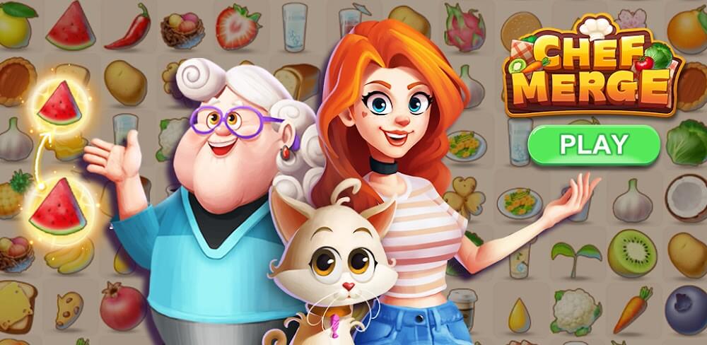 Cover Image of Chef Merge v1.7.7 MOD APK (Unlimited Diamonds, Energy)